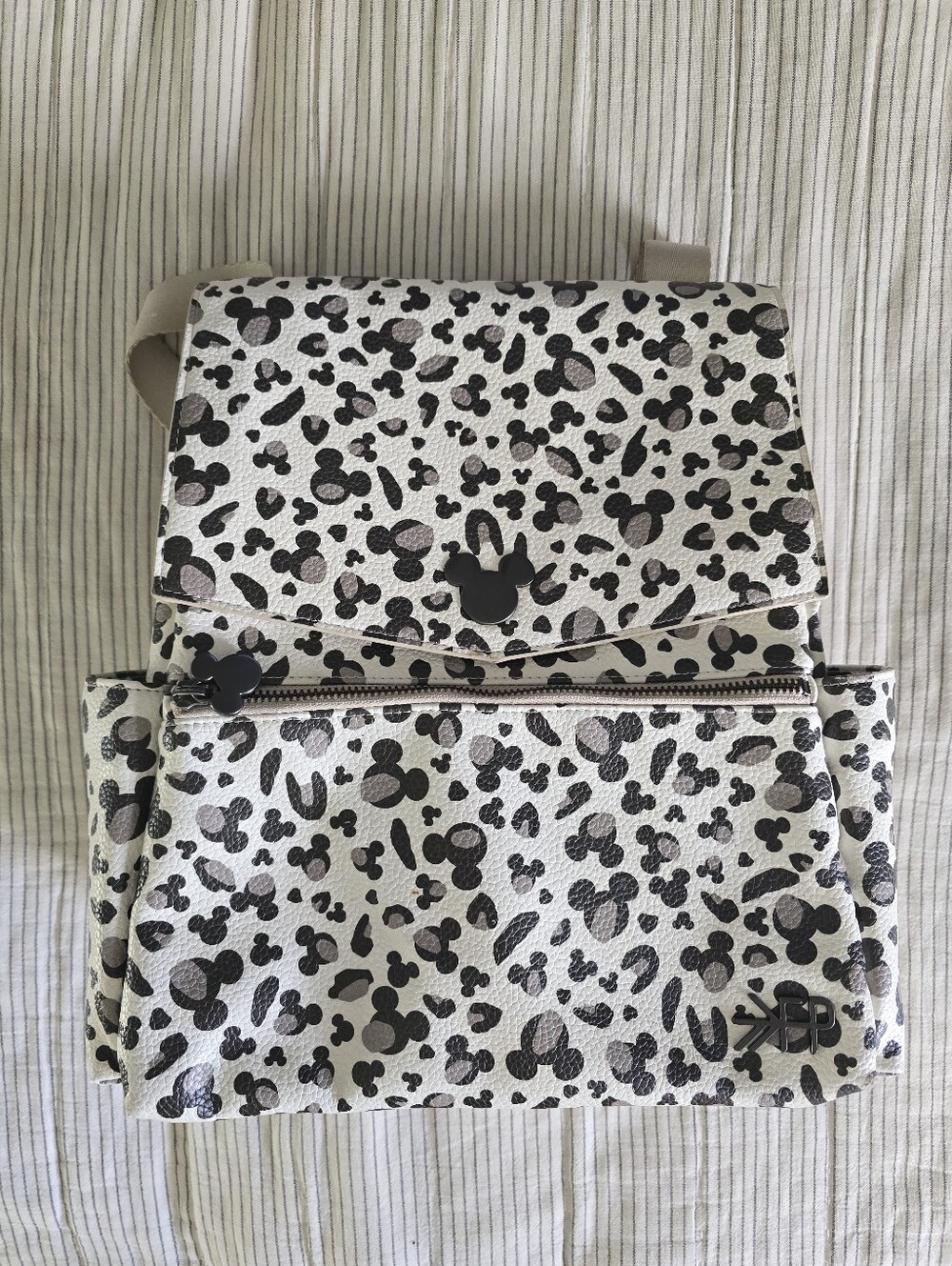 Freshly Picked Classic Mini II Diaper Bag Backpack Vegan Leather Mickey Leopard